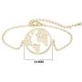 MIXIA Vintage Round Origami World Map Necklace Women Geometric Earth Globe Map Necklace Circle Pendants Choker Jewelry 18''