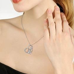 POPLYKE Horse/Giraffe/Cat and Girls Necklace for Girls Sterling Silver Horse/Giraffe Jewelry Gifts for Women