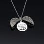 Memorial Locket Necklace My Heart in Heaven Angel Wing Jewelry(piece heaven LNL)