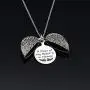 Memorial Locket Necklace My Heart in Heaven Angel Wing Jewelry(piece heaven LNL) Memorial Locket Necklace My Heart in Heaven Angel Wing Jewelry(piece heaven LNL)