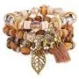 Baoqin Boho Beaded Bracelets for Women - Charm Stackable Multilayer Bracelets Gift for Women Girls Men