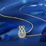 VAN RORSI&MO Heart Necklace-14k Yellow Gold Plated Teardrop Necklace-5A Cubic Zirconia Heart Pendant Necklace-Jewelry Gifts Necklaces for Women