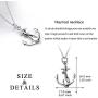 LUHE Anchor Necklace Sterling Silver Polished Nautical Anchor Rope Fine Jewelry for Men Women, for Her (Anchor Necklace)