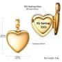 Women Teens Customized Photo Charm 925 Sterling Silver / 18K Gold Plated Tree of Life/Romantic Heart Shape Text Message Engrave and Colorful Image Print Photo Locket Charm for Bracelet,Gift Packed