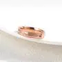 Fate Love Jewelry 2Pcs Matching Set Stainless Her Queen & His King Black/Rose Gold Couple Rings Bands, Love Gift