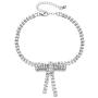 W WOOGGE Diamond Choker Necklace Women Girls Boho Collar Silver Necklace Jewelry for Party Halloween Costume