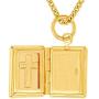 Lifetime Jewelry Bible Locket Necklace That Holds Pictures with 20X More 24k Plating Than Other Photo Lockets - Religious Charm Necklace for Women and Men
