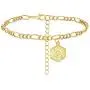 Inspirt House Gold Initial Anklet for Women Cuban Chain Ankle Bracelet for Girls Beach Foot Jewelry Gifts,Letter Ankle Bracelets for Women Teen Girls