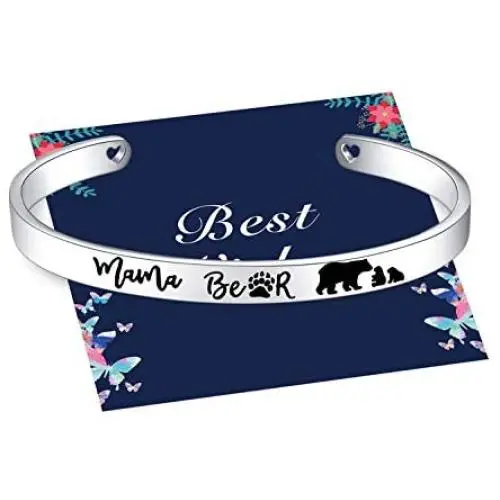 Inspirational Cuff Bracelets Personalized Gift for Grandma Mom Daughter Niece Aunt, Engraved Hidden Message Stainless Steel Bangle Crown Birthday Jewelry with Gift Box for Women Girl Inspirational Cuff Bracelets Personalized Gift for Grandma Mom Daughter Niece Aunt, Engraved Hidden Message Stainless Steel Bangle Crown Birthday Jewelry with Gift Box for Women Girl