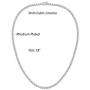 GMESME 18K White Gold Plated Cubic Zirconia Classic Tennis Necklace 18 Inch