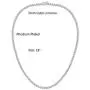 GMESME 18K White Gold Plated Cubic Zirconia Classic Tennis Necklace 18 Inch