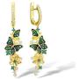 Santuzza Butterfly Drop Earrings 925 Sterling Silver Green Spinel Gold Star Flower Dangle Earring Jewelry For Women