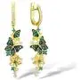 Santuzza Butterfly Drop Earrings 925 Sterling Silver Green Spinel Gold Star Flower Dangle Earring Jewelry For Women Santuzza Butterfly Drop Earrings 925 Sterling Silver Green Spinel Gold Star Flower Dangle Earring Jewelry For Women