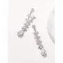 SWEETV Crystal Wedding Bridal Earrings for Brides Bridesmaid, Long Teardrop Chandelier Dangle Earrings for Women Prom