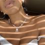 KissYan Initial Tennis Necklace Simulated Diamond Letter Pendant for Women, 18K Gold Plated Cubic Zirconia Tennis Chain Choker Gift for Girls A-Z 26 Alphabets