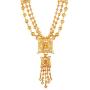 Efulgenz Indian Style Bollywood Fashion Gold Tone Wedding Bridal Pendant Locket Tassel Choker Collar Necklace Earrings Jewelry Set