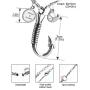 Dletay Fish Hook Cremation Necklace for Ashes Memorial Pendant Stainless Steel Keepsake Jewelry