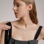 Lock and Key Necklace 925 Sterling Silver Necklace for Women Girl, 18''+2''
