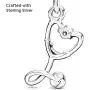 Pandora Jewelry Stethoscope Dangle Cubic Zirconia Charm in Sterling Silver