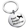 PENQI Beagle Mom Gift Beagle Lover Gift Best Beagle Mom Ever Keychain Beagle Owner Gift Animals Lover Gift Pet Lover Gift for Dog Lover