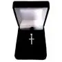 14k White Gold Shiny Round Tube Cross Pendant 14k White Gold Shiny Round Tube Cross Pendant