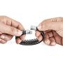 Speroto Mens Bracelets,Leather and Steel Bracelets, Chain Bracelets with Magnetic Clasp,Steel Bracelets for Men