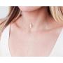 S.J JEWELRY Womens Friendship Gift Handmade 14k Gold Plated/Rose Gold/Silver Plated Dainty Moon Cross and Circle Choker Necklace