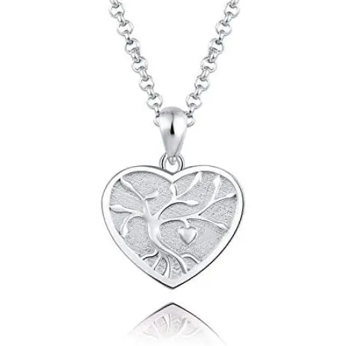 ACJFA Sterling Silver Tree of Life Memorial Jewelry Gift Love Forever in My Heart Cremation Urn Pendant Necklace for Ashes ACJFA Sterling Silver Tree of Life Memorial Jewelry Gift Love Forever in My Heart Cremation Urn Pendant Necklace for Ashes