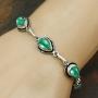 Natural Moonstone Labradorite Lapis Amethyst Bracelet Pear Shape 925 Silver Overlay Handmade Jewelry for Women