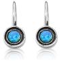 SHABLOOL Earring Sterling Silver 925 With Light Blue Cabochon Opal Gemstone Cradled Jewel Earrings Handmade Jewelry Woman Beautiful Fine Detailing An Essential Gift For Her Birthday Mothers Day