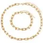 Link Chain Necklace Bracelets for Women Punk U Shape Chain Choker Necklace Statement Adjustable Link Bracelet Minimalist Party Jewelry Set Link Chain Necklace Bracelets for Women Punk U Shape Chain Choker Necklace Statement Adjustable Link Bracelet Minimalist Party Jewelry Set