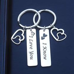 SIDIMELO Couple Gifts for Him and Her Wedding Gifts Star Wars Jewelry I Love You I Know Keychain Girlfriend Boyfriend Husband Wife Couple Keychain