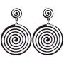 JOYID Fashion White Black Round Dangle Earrings Acrylic Simpleism Geometric Drop Earrings for Women JOYID Fashion White Black Round Dangle Earrings Acrylic Simpleism Geometric Drop Earrings for Women