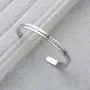 LIUANAN Inspirational Bracelets for Women Men Engraved Personalized Cuff Bangle Stainless Steel Jewelry Gifts with Message