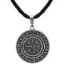 MLARK Handcrafted Norse Vikings Runes Amulet Pendant Celtic Pagan Pewter Viking Talisman Gift Necklace Jewelry for Men Unisex