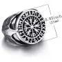 Elfasio Men Stainless Steel Rings Viking Valknut Vegvisir Pirate Compass Norse Symbol Vintage Jewelry Size 8-13 Elfasio Men Stainless Steel Rings Viking Valknut Vegvisir Pirate Compass Norse Symbol Vintage Jewelry Size 8-13
