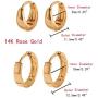 2 Pairs Huggie Hoop Earrings 14k Gold Filled Tiny Hoop Earrings Set Hypoallergenic Small Cartilage Earrings Minimalist Thick Chunky Sleeper Cuffs Earrings For Women Men Girls