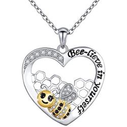 Sterling Silver Forever Love Cute Animal Love Heart Necklace Ring Earrings for Women Graduation Gift
