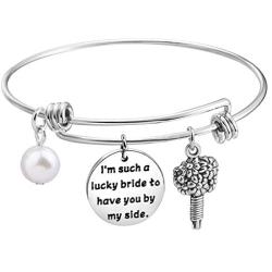Zuo Bao Bridesmaids Gifts Im Such A Lucky Bride to Have You by My Side Maid of Honor Jewelry Bracelet