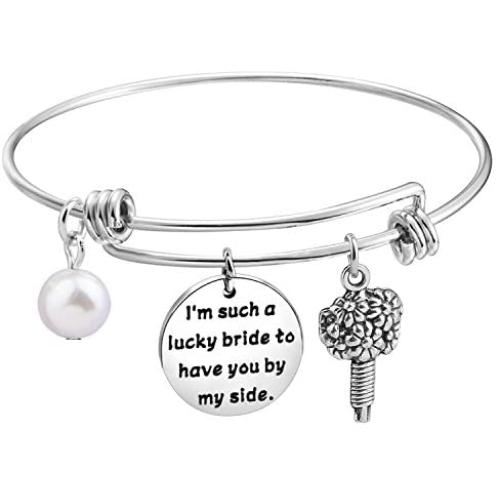 Zuo Bao Bridesmaids Gifts Im Such A Lucky Bride to Have You by My Side Maid of Honor Jewelry Bracelet