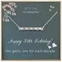 EFYTAL 50th Birthday Gifts for Women, 925 Sterling Silver Five CZ Bar Necklace For Her, 5 Decade Jewelry 50 Years Old