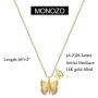 MONOZO Initial Butterfly Necklace for Women - 14K Gold Filled Cute Initial Butterfly Necklace Girls Heart Letter Pendant Butterfly Jewelry Necklace for Women Teen Girls Alphabet A-Z