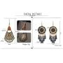 2 Pairs Bohemian Vintage Dangle Drop Earrings Handmade Ethnic Mexico Metal Pendant Seed Bead Tassel Earrings Set Boho Chic Jewelry for Women Girls