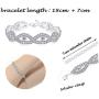 Udalyn Rhinestone Necklace and Earrings Set for Women Bridal Jewelry Set for Wedding with Crystal Bracelet