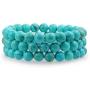 Bling Jewelry Unisex Stackable Set of 3 Gemstone Round Bead 8MM Stretch Bracelet for Women Teen Men Multi Strand Stacking Adjustable