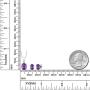 Gem Stone King Purple Amethyst 925 Sterling Silver Pendant Earrings Set, 2.65 Ctw Oval Gemstone Birthstone