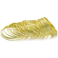 ENSOUL Flower Mixed Metal Aztec African Indian Vintage Multi Bangles Bracelets for Women Set of 36