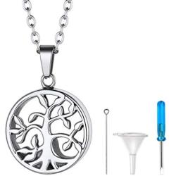 PROSTEEL Always in My Heart, Perfume Locket, Hair Locket, Ashes Urn Necklace, Custom Text Available, Memorial Keepsake Jewelry (with Fill Kit)