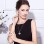 INFUSEU Essential Oil Diffuser Necklaces Aromatherapy Lava Rock Stone Jewelry Gifts Set for Women, 24'' Chain