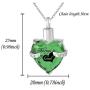 HQ Stainless Steel Cremation Jewelry Heart Ashes Keepsake Crystal Pendant Urn Necklace Ashes Engraved Keepsake Memorial Pendant